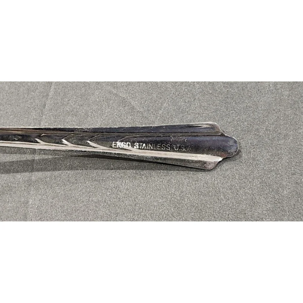EKCO Stainless Chevron‎ Iced Tea Spoons Made USA Set of 7